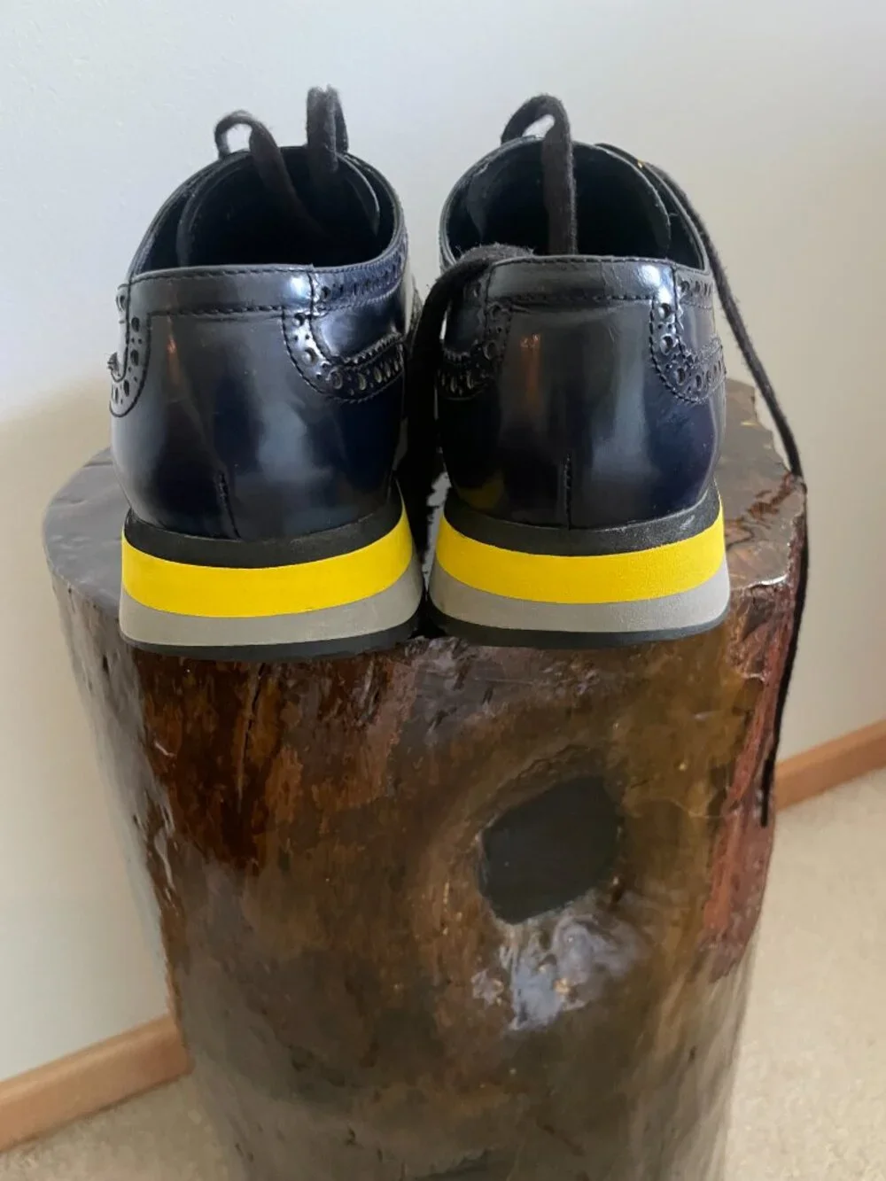 Men's Navy Blue Prada Derby Shoes